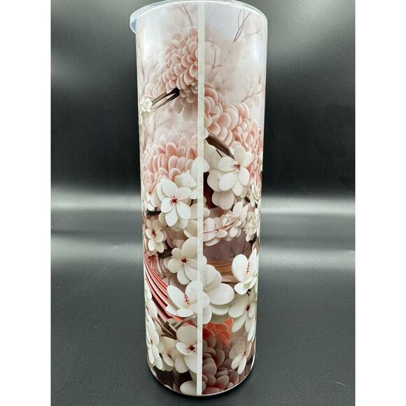 20oz =tumbler CUSTOM stainless steel with Lid/Straw CARDINAL Temp Color Changing - Picture 5 of 6